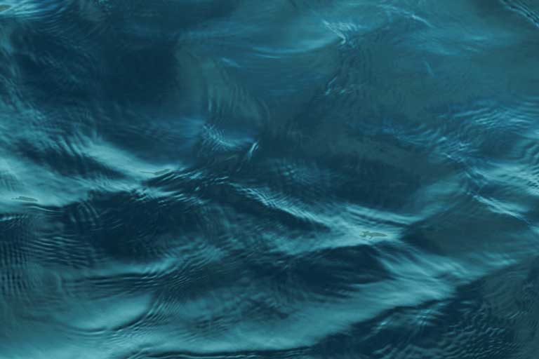 Wasseroberflaeche Nahaufnahme einer blauen Wasseroberfläche